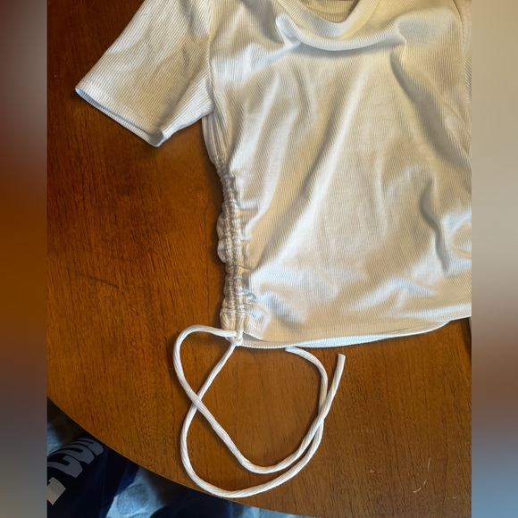 White Zara side tie top - Picture 2 of 5